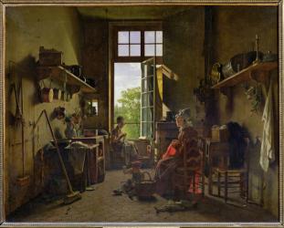 Interior of a Kitchen, 1815 (oil on canvas) | Obraz na stenu