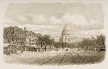 The Capitol building, Washington DC, c.1880 (litho) | Obraz na stenu