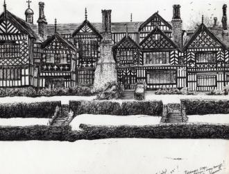 Bramall Hall Bramhall, 2004, (ink on paper) | Obraz na stenu