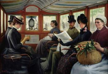 On the Omnibus, 1880 (oil on canvas) | Obraz na stenu