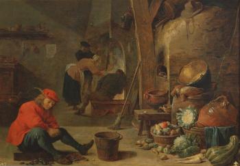 The Kitchen (oil on panel) | Obraz na stenu