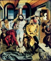 The Flagellation of Christ (oil on panel) | Obraz na stenu