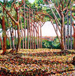 Line of Trees, 2009 (oil on canvas) | Obraz na stenu