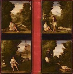 Scenes from Tebaldeo's Eclogues, c.1505 (oil on wood) | Obraz na stenu