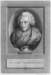 Charles Augustin de Ferriol, Comte d'Argental, engraved by Jean Baptiste Fosseyeux (1752-1824) 1788 (engraving) (b/w photo) | Obraz na stenu