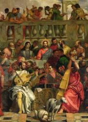 The Marriage Feast at Cana, detail of Christ and musicians, c.1562 (oil on canvas) | Obraz na stenu