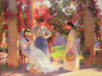 Sewing Scene under the Pergola at Marquayrol, 1902 (oil on canvas) | Obraz na stenu