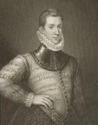 Portrait of Sir Philip Sidney (1554-1586) from 'Lodge's British Portraits', 1823 (litho) | Obraz na stenu