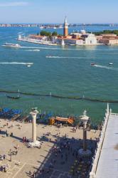View over the Piazetta San Marco to Bacino di San Marco and Isola San Giorgio Maggiore, Venice, Veneto Region, Italy (photo) | Obraz na stenu
