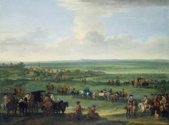 George I (1660-1727) at Newmarket, 4th or 5th October 1717, c.1717 (oil on canvas) | Obraz na stenu