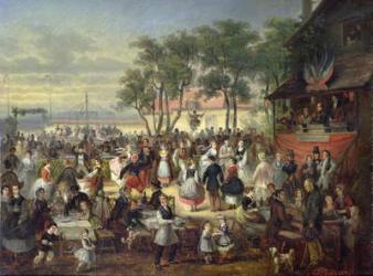 A fete at Saint-Cloud c.1860 (oil on canvas) | Obraz na stenu