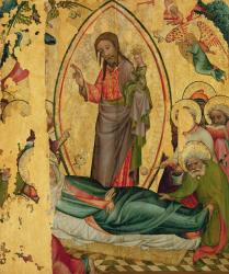The Dormition, from the left wing of the Buxtehude Altar, 1400-10 (tempera on panel) | Obraz na stenu