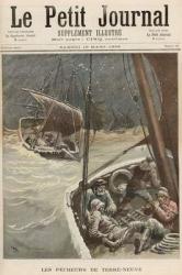 Newfoundland Fishermen, from 'Le Petit Journal', 19th March 1892 (colour litho) | Obraz na stenu