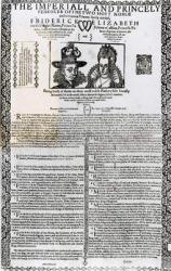 Declaration of the marriage of Frederick V and Elizabeth of Bohemia (engraving) (b/w photo) | Obraz na stenu
