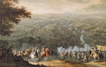 The Battle of Poltava, engraved by one of the Nicolas Larmessin family, 1709 (coloured engraving) | Obraz na stenu