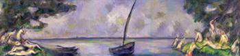 Boat and Bathers (oil on canvas) | Obraz na stenu