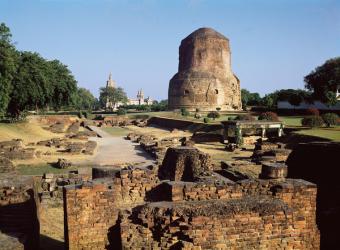 The Dhamekh stupa, c.500 AD (photo) | Obraz na stenu