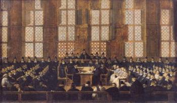 The Appeal of the Dissident Bishops at the Sorbonne, 5th March 1717 (oil on canvas) | Obraz na stenu