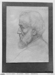Head of an old man with long hair, 1899 (silverpoint on paper) | Obraz na stenu