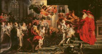 The Coronation of Marie de Medici (1573-1642) at St. Denis, 13th May 1610, 1621-25 (oil on canvas) | Obraz na stenu