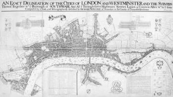 An Exact Delineation of the cities of London and Westminster and the suburbs (engraving) | Obraz na stenu