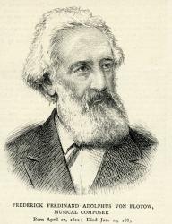 Frederick Ferdinand Adolphus von Flotow (1812-83) (engraving) | Obraz na stenu