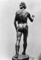 St. John the Baptist, seen from behind, 1878-80 (see also 279787, 279788) (bronze) (b/w photo) | Obraz na stenu