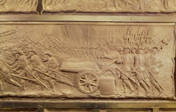 Tomb of Francis I and Claude, Duchess of Brittany, detail of canons at the Battle of Marignano, 1548 (marble) | Obraz na stenu