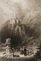 Thurnburg Castle, engraved by J.T. Willmore, illustration from 'The Pilgrims of the Rhine' published 1840 (engraving) | Obraz na stenu