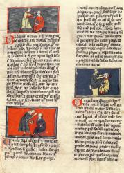 Ms H 89 fol.16v Dental Surgery, from an edition of the 'Book of Surgery' by Rogier de Salerne (vellum) | Obraz na stenu