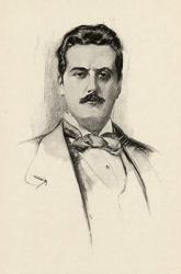 Giacomo Puccini (1858-1924) illustration from 'The Lure of Music' by Olin Downes, 1922 (litho) | Obraz na stenu