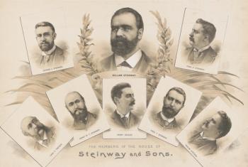 The members of the House of Steinway and Sons, 1890 (lithograph) | Obraz na stenu