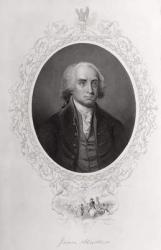 James Madison, from 'The History of the United States', Vol. I, by Charles Mackay, engraved by C. Cook (engraving) | Obraz na stenu