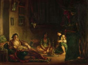 The Women of Algiers in their Harem, 1847-49 (oil on canvas) | Obraz na stenu