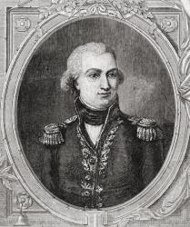 Louis Thomas Villaret de Joyeuse (1750-1812) from 'Histoire de la Revolution Francaise' by Louis Blanc (1811-82) engraved by Adolphe Francois Pannemaker (b.1822) 1847-62 (litho) | Obraz na stenu