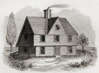 Allyn House, New Plymouth, North America, from 'A Short History of the English People' by J. R. Green, published in 1893 (litho) | Obraz na stenu