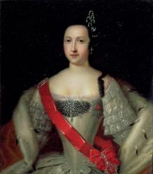 Portrait of Princess Anna (1718-46), the Mother of Emperor Ivan VI (1740-64), after 1733 (oil on canvas) | Obraz na stenu