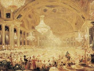 Dinner at the Tuileries (oil on canvas) | Obraz na stenu