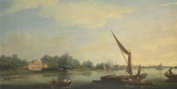 The Thames at Chelsea, 1784 (oil on canvas) | Obraz na stenu