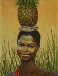 Pineapple Girl, 2004 (oil on canvas) | Obraz na stenu