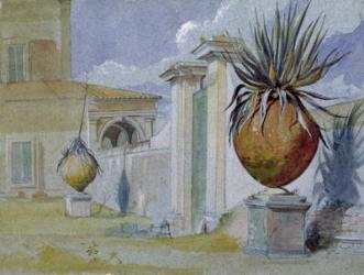 Villa Massimi, Rome (w/c & bodycolour on paper) | Obraz na stenu