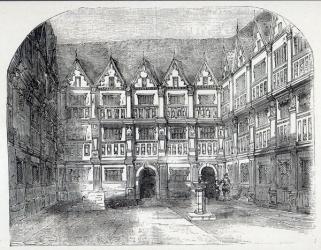 House of Sir Thomas Gresham, in Bishopsgate Street, London (engraving) | Obraz na stenu