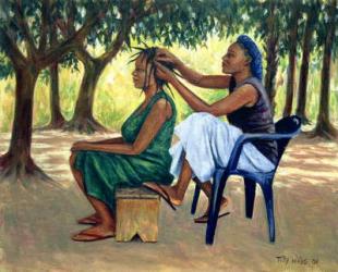 The Hairdresser, 2001 (oil on canvas) | Obraz na stenu
