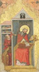 St. Gregory the Great (540-604) in his Study (tempera on panel) | Obraz na stenu