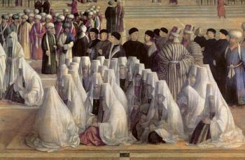 Saint Mark preaching in Alexandria, detail of a group of veiled women, 1504-7 (oil on canvas) | Obraz na stenu