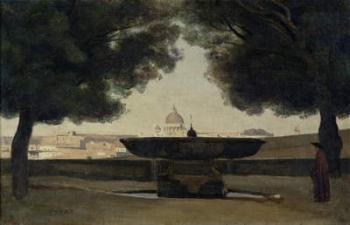 The Fountain of the French Academy in Rome, 1826-27 (oil on canvas) | Obraz na stenu