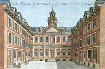 The Royal College of Physicians, from 'A Book of the Prospects of the Remarkable Places in and About London', c.1700 (engraving) | Obraz na stenu