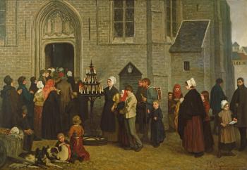 Pilgrimage to Diegem (oil on canvas) | Obraz na stenu