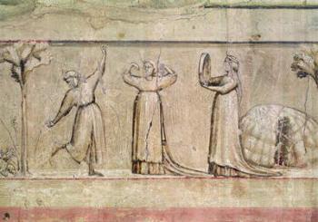 Justice, detail of the dancers, 1303-05 (fresco) (see also 102748) | Obraz na stenu