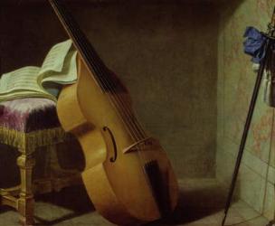 Bass Viol, Score Sheet and a Sword, 1693 (oil on canvas) | Obraz na stenu
